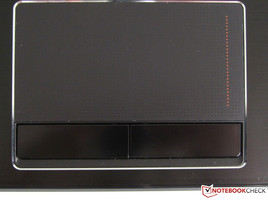 Large touchpad with two buttons