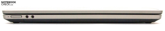Front: Card reader, audio ports