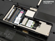 The RAM and WLAN module (mini PCIe) are found underneath.