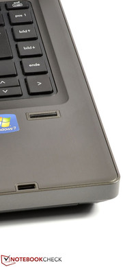 The fingerprint reader protects against unwanted data access.