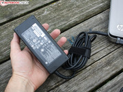 The highest power consumption during load is 65 watts. 54 watts have to be added for battery charging, though.