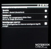 Voice recognition settings