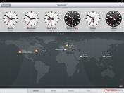World clock with a pretty map