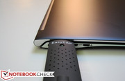 ...but a large USB device (such as this TV tuner) will block adjacent ports
