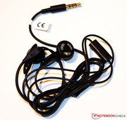 and a low-quality headset (not an in-ear design).