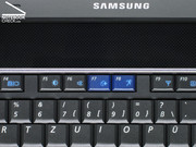There aren't any hot keys. You have to use Fn key combinations instead.