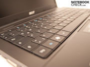 The keyboard in a close-up