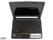 The keyboard mostly has large keys.