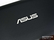 The surface of the display lid up close.