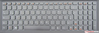 The keyboard enables pleasant typing