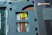 You can see the heat pipe but not the fan.