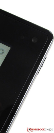 The 720p webcam sits on the top left of the front side.