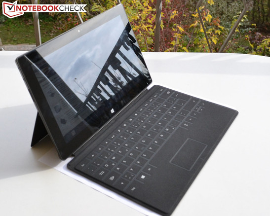 At extreme angles, the display is overwhelmed by reflections before it loses brightness or inverts colors.