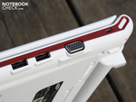 A meagre selection of ports, normal for a netbook.