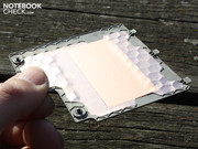 The magnesium alloy is reinforced by a pattern on the inside.