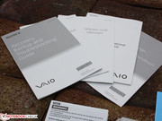 Quick start manuals and guarantee cards are typical,