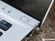 Details on the casing: the power button