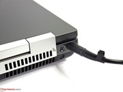 The stiff cable can limit the movement of the workstation.
