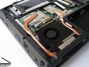 The many heatpipes cannot be overlooked and are in the meanwhile standard in nearly all notebooks.