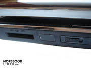 5-in-1 cardreader, infrared and WLAN slider on the front