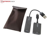 VGA and RJ-45 Gigabit-Lan are only available via adaptor.