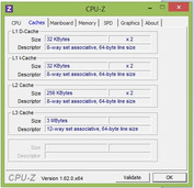 System info CPUZ Cache