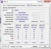 Systeminfo CPUZ RAM SPD