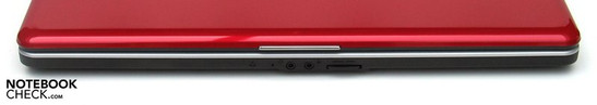 Front: Audio ports, cardreader