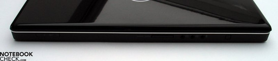 Front Side: Cardreader, Audio Ports, CIR