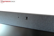 The manufacturer builds in a 0.3 megapixel webcam.