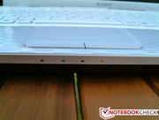 The colorful status LEDs are placed close by.
