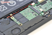 The Samsung SSD is easy to take out.