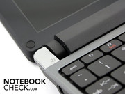 Little details freshen up the silver black look (power button).