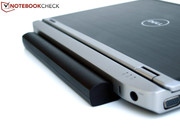 The battery sticks out at the rear