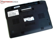 Having only one screw, the bottom panel is quickly removed