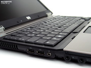 The keyboard fits the intended use as an office laptop.