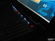 The additional keys provided above the keyboard come into their own primarily in dark conditions.