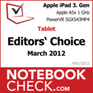 Award Apple iPad 3. Gen 2012-03