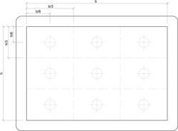 Display brightness: Measurement points of the Gossen Mavo Monitor tool