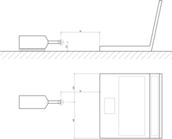 Noise emission: position of gauge