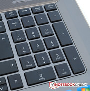 The number pad makes it easier to input long numbers.