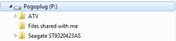 After installing the drives appear in Pogoplug Drive System