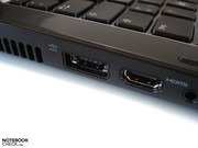 External monitors are fed with videos via VGA or HDMI.