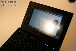 Touch screen with a semi-matt surface