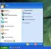 The start menu on Windows XP