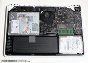 After removing eight screws you can access the insides of the machine.