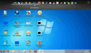 Sony arranges a Vaio dock above the desktop. Vaio tools for system and entertainment are easy to explore with it.