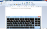 The virtual keyboard is a bit finicky