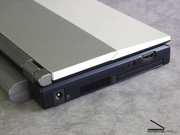 Left side: Mini VGA port, PCMCIA II, DCin