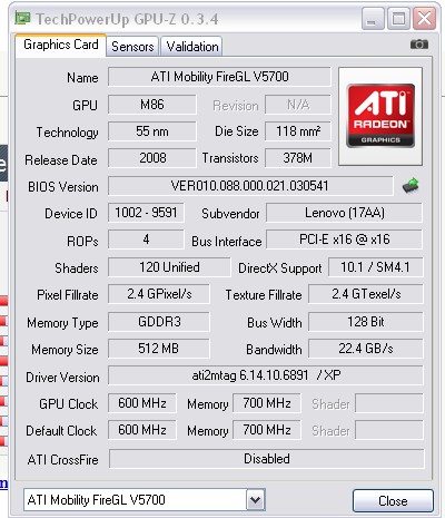 ATI Radeon X1250, No Drivers